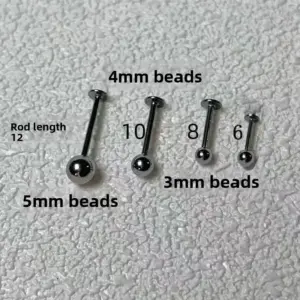 Steel Color 3mm Small Balls / 1.2mm*19mm