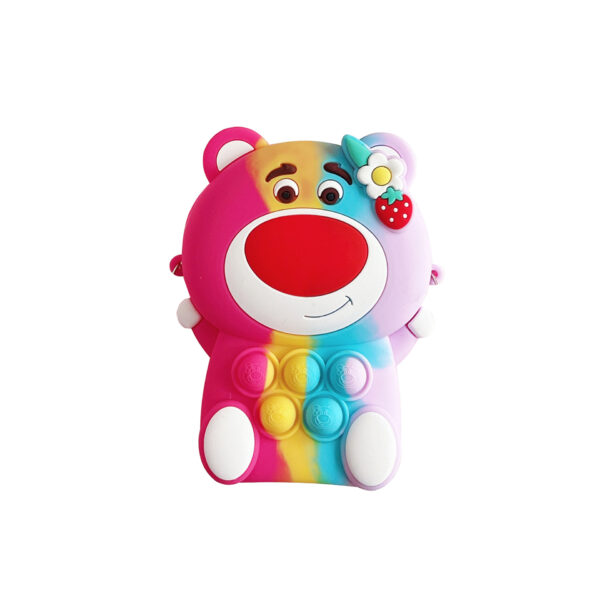 Wholesale 2023 New Rodenticide Pioneer Wallet Strawberry Bear Bag Bubble Crossbody Chilen's Cartoon Coin Purse Decompression Silicone Bag