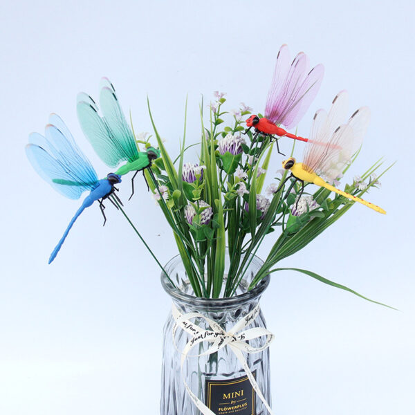 oly-76a6032097236292567d51be58926fab Wholesale Cross-Border 12cm Simulated Dragonfly Magnetic Refrigerator Magnet Pin Curtain Decoration Creative Home Simulated Dragonfly Pole