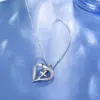 Wholesale Simple Style Cross Heart Shape Copper Zircon Pendant Necklace In Bulk