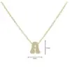 Wholesale Copper Brass Simple Style Letter Pendant Necklace