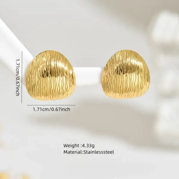 304 Stainless Steel Plastic Starfish Conch Shell Electroplating Imitation Gold Marine Style Irregular Multicolor-Golden Yellow Ear Studs