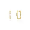 Wholesale 1 Pair IG Style U Shape Geometric Inlay Copper Zircon Gold Plated Ear Cuffs Earrings