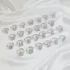 Wholesale Brass Irregular Plating Letter Zircon Adjustable Ring