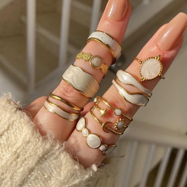 Wholesale Open Ring Stainless Steel Geometric Ins Style Versatile Stainless Steel Ring