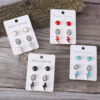 oly-76c7d94cbff7bad7c90ba903b2b66f35 Wholesale Western Bohemian Lightning Turquoise Inlaid Pumpkin Flower Earrings