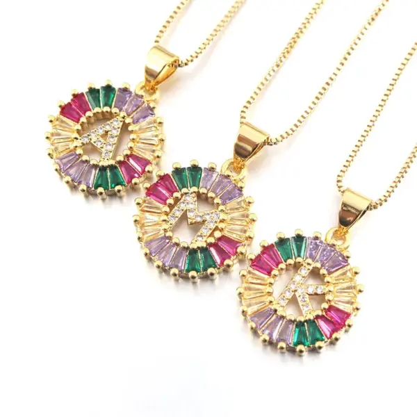 Copper Simple Style Plating Letter Necklace