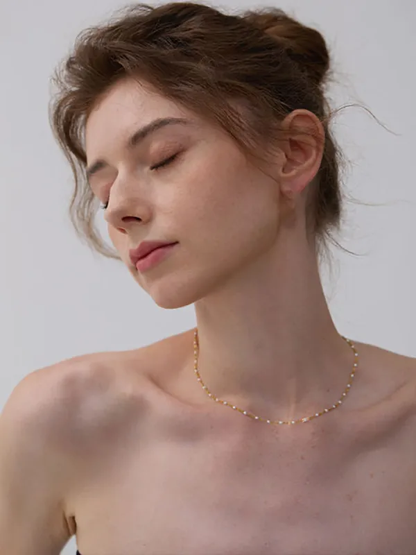 PVD Coated Colorful Stainless Steel Casual Hawaiian Waterproof Non Tarnish 304 Stainless Steel Necklace