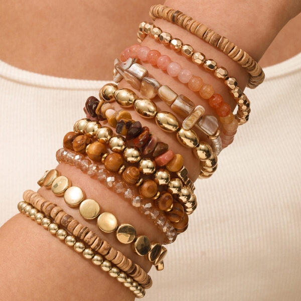 Wholesale Vintage 12 Bohemian Style Beach Bracelet suit European and American Fashion Handmade Beaded Stacked Bracelet for Women