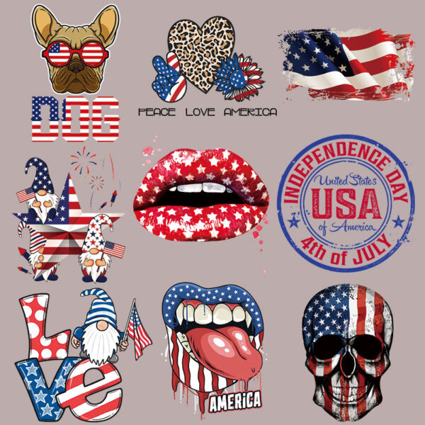 Wholesale Independence Day heat transfer printing