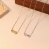 Wholesale PVD Coated 18K Gold Platinum Real Plated Infinity 304 Stainless Steel Casual Simple Style Waterproof Non Tarnish Pendant Necklace