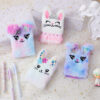 Wholesale Portable Mini Cartoon Plush Bunny Notebook