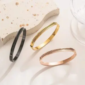 Wholesale Simple Style Solid Color Titanium Steel Inlay Rhinestones Rings Bracelets