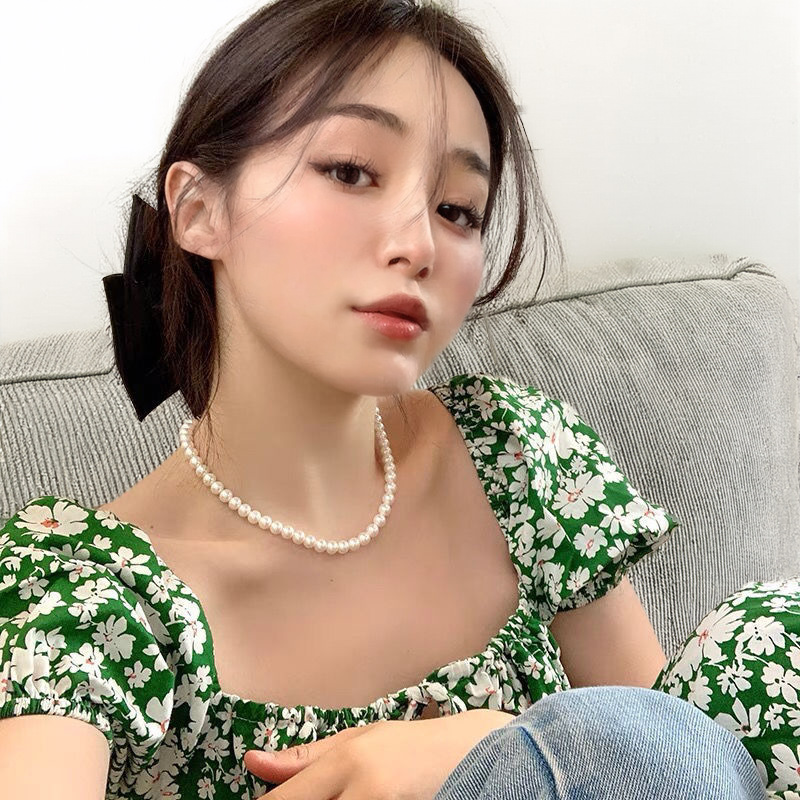 Wholesale Fr Same Style Pearl Necklace Women's Clavicle Chain 2025 New Trendy Aessible Luxury Elegant French Style Necklace