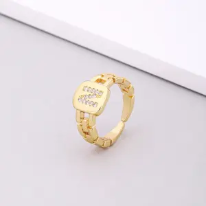 N Letters Ring / Adjustable Opening