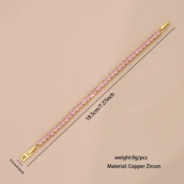 Wholesale Ion Plating (IP) Real Gold Plated Square 304 Stainless Steel Simple Style Classic Style Waterproof Non Tarnish 304 Stainless Steel Bracelets