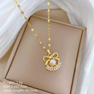 B421 Titanium Steel Chain Copper Pendant