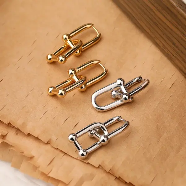 Wholesale 1 Pair Simple Style Streetwear Geometric Plating Copper 18k Gold Plated Drop Earrings