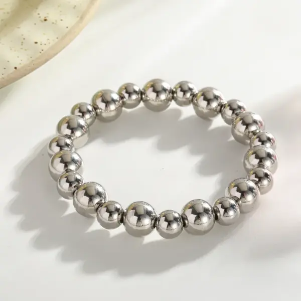 Wholesale Vacuum Electroplating (In Furnace) Plated 18K Real Gold Geometric Pattern Round 303 Stainless Steel 304 Stainless Steel Women's Bracelet