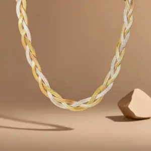 X0307-Three-strand Blade Chain-Necklace-Three Colors