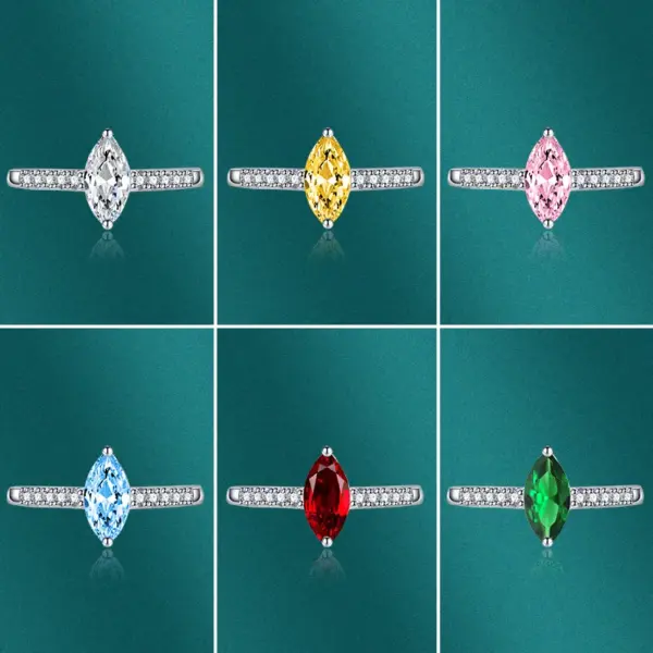 Wholesale Simple Style Solid Color White Copper Inlay Zircon Rings