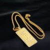 Wholesale Square Diamond Pendant Street Retro Hip-Hop Necklace