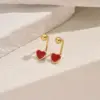 Wholesale 1 Pair Sweet Simple Style Heart Shape Enamel 201 Stainless Steel Ear Studs
