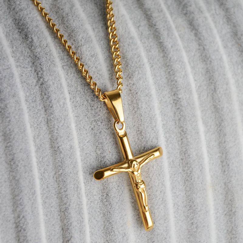 Wholesale Hip Hop Cylinical Cross Necklace
