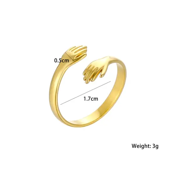 Wholesale 304 Stainless Steel Stainless Steel Multicolor Solid Color PVD Coated 18K Gold Plated Retro Plating Rose Gold Gold Silver Adjustable Ring Rings