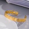 Wholesale 14K gold-plated round 3-layer stainless steel bracelet