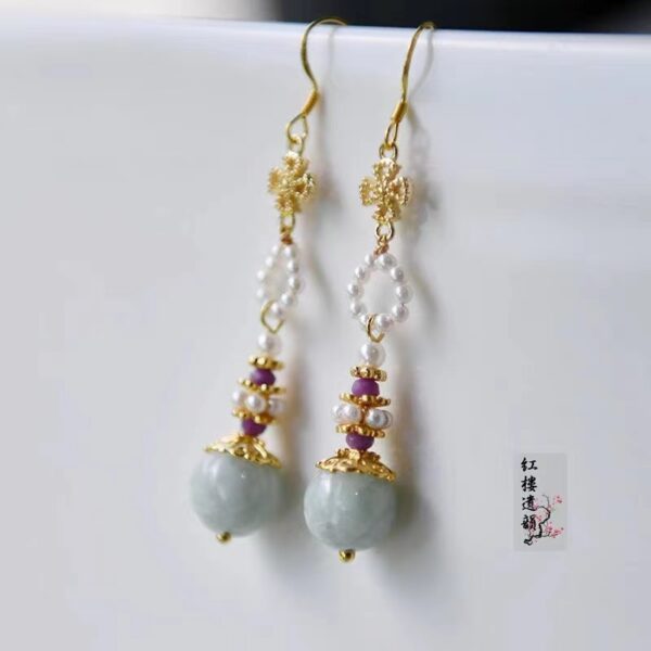 Wholesale Zizai Sheng's Best-Selling Ear Clips and Ear Hooks for Women in Song Dynasty and Ming Dynasties, Han Dynasty Aessories, Honglou's Niche Design New Earrings