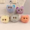 Wholesale Popular Kitten Fur Ball Pendant, Cute Animal Car Key Doll, Versatile Cloth Ear Hair Ball Cat Pendant