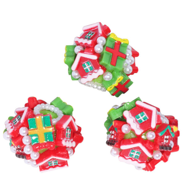 Wholesale Christmas-themed Santa Claus drill ball with straight hole