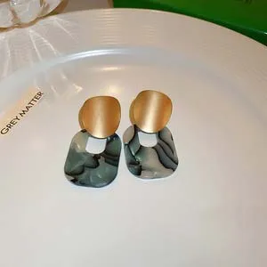 43# Silver Needle-Green Twisted Pieces Acrylic