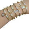 Wholesale Fashion Star Heart Shape Smile Face Copper Inlay Artificial Pearls Shell Zircon Bracelets