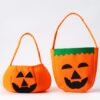 Wholesale Cross-Border Halloween Pumpkin Tote Bag Non-Woven Bag Candy Bag Halloween Portable Candy Pumpkin Bag