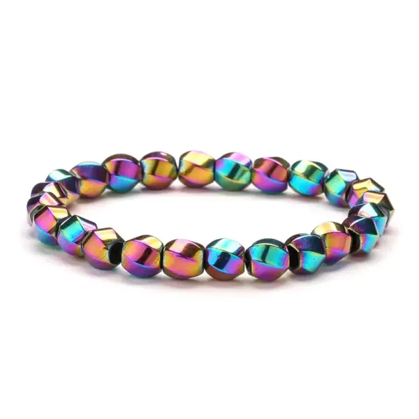 Wholesale Retro Geometric Haematite Beaded Bracelets