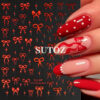 Wholesale Nail Art Stickers Gold, Silver, Red Ribbon Bowknot Starburst Adhesive Nail Stickers