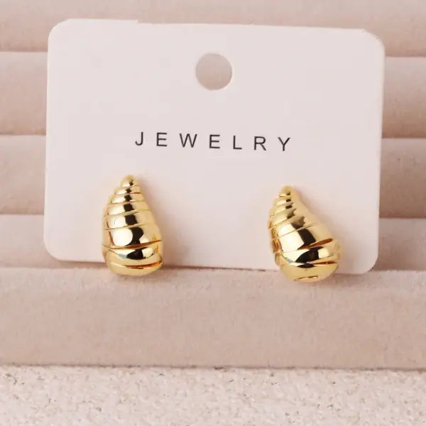 1 Pair Basic Simple Style Geometric Plating Copper Ear Studs