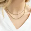 oly-775b29e18fad75ffb5825ecd8d31a3c9 Wholesale PVD Coated 14K Gold Real Gold Plated U Shape Stainless Steel Fashion Waterproof Non Tarnish 304 Stainless Steel Necklace
