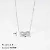 Wholesale PVD Coated 18K Gold Platinum Real Plated Infinity 304 Stainless Steel Casual Simple Style Waterproof Non Tarnish Pendant Necklace