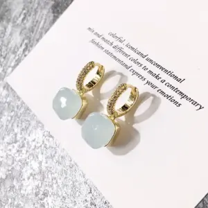Gold Light Blue Jade (with Diamond)