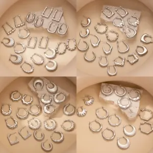 Wholesale 1 Pair Simple Style Solid Color Plating Titanium Steel Earrings