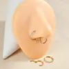 Wholesale Ion Plating (IP) 18K Gold Plated Geometric 304 Stainless Steel Casual Streetwear Waterproof Non Tarnish Earrings Nose Ring
