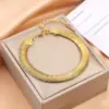 Wholesale Real Gold Plated Solid Color 304 Stainless Steel Hip-Hop Retro Waterproof Non Tarnish Bracelets