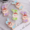 Wholesale Cartoon Rabbit Alloy Straight Hole DIY