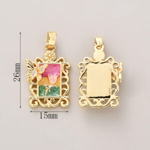 #285 18k golden oil dripping three colors one (with melon seed buckle)