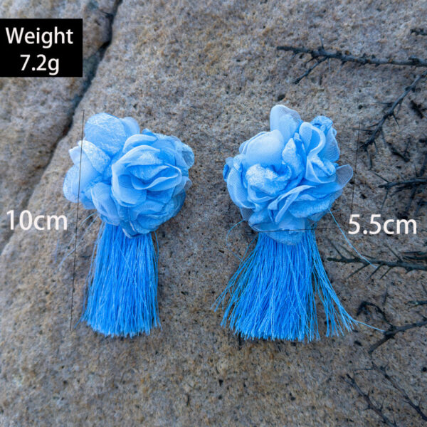 Wholesale Fabric colorful flower earrings