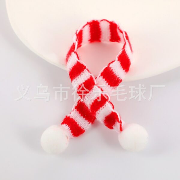Wholesale Christmas Mini Knitted Small Scarf Doll Toy Decorative Accessories