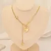 Wholesale Stainless Steel 18K Gold Plated Fashion Gold Plated Heart Shape Pearl Layered Necklaces